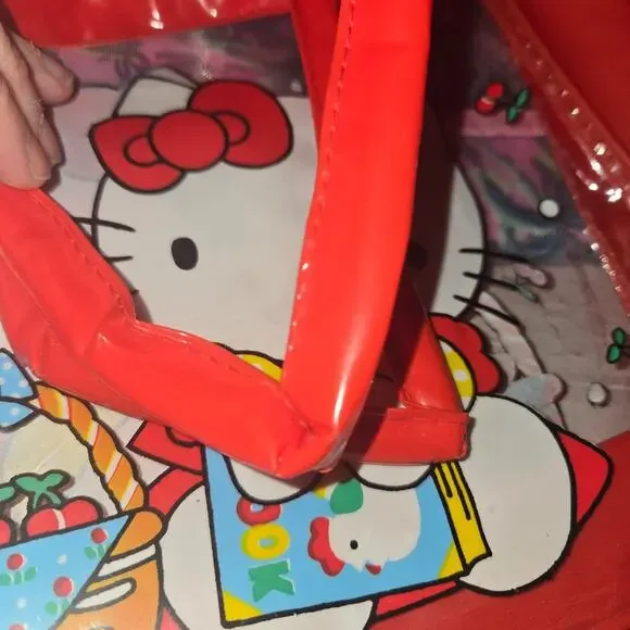 Vintage Sanrio Hello Kitty Cherries Plastic Tote Bag - 90s - Picture 9 of 9